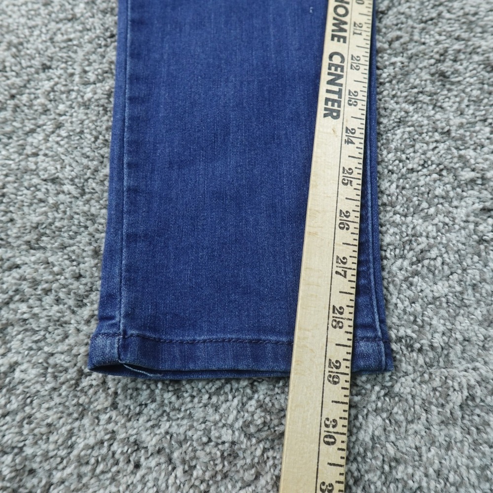 Democracy Jeans Womens 12 Dark Blue Denim Pants Ab Solution Skinny Stretch Flex - Picture 3 of 10